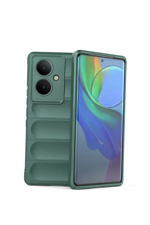 uryport Vivo V29 Lite Kılıf Optimum Silikon - Koyu Yeşil