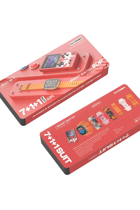 Karler Bass K3 Kombo 7 Adet Kordon ve Ekstra Atari Hediyeli Konuşma Özellikli Akıllı Saat - Kırmızı