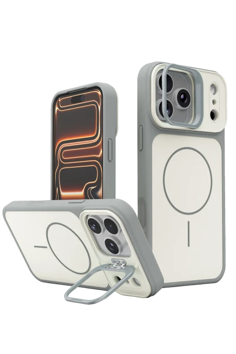Joko Apple iPhone 17 Pro Max/18 Pro Max Pale Magsafe Standlı Kapak - Beyaz
