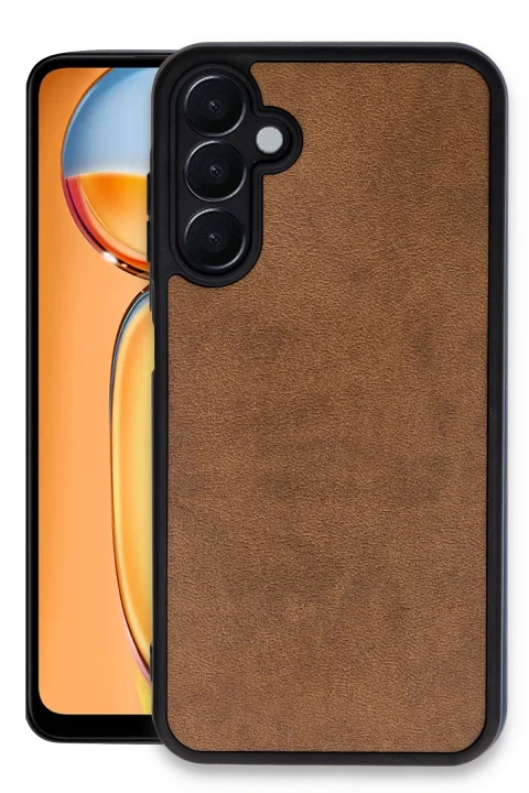 uryport Samsung Galaxy A56 Kılıf Aras Deri Kapak - Taba
