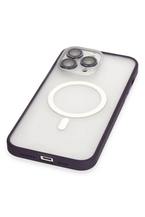 Joko Apple iPhone 14 Pro Max Kılıf Martin Lens Magneticsafe Kapak - Derin Mor