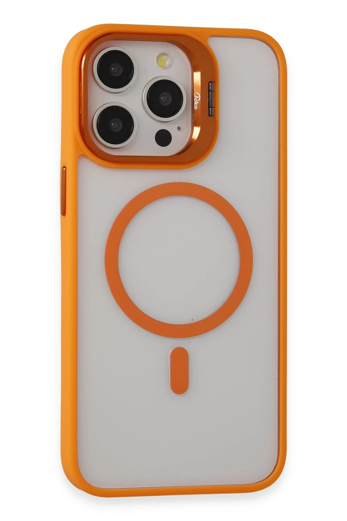 Joko Apple iPhone 15 Pro Kılıf Roblox Lens Magsafe Standlı Kapak - Turuncu