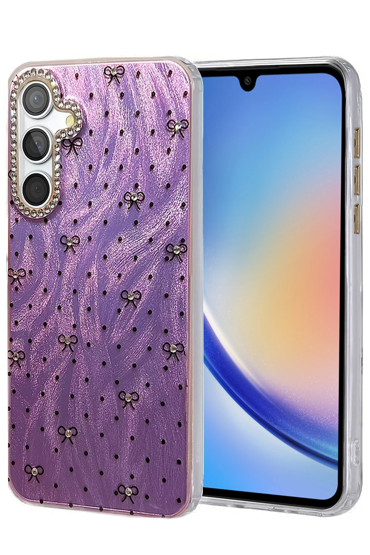 uryport Samsung Galaxy A34 5G Kılıf Blade Aynalı Desenli Kapak - Desen 2
