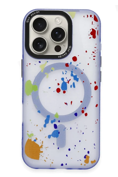 Joko Apple iPhone 16 Pro Max Colorful Magsafe Kapak - Sierra Blue