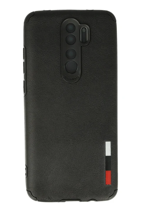 uryport Xiaomi Redmi Note 8 Pro Kılıf Loop Deri Silikon - Siyah