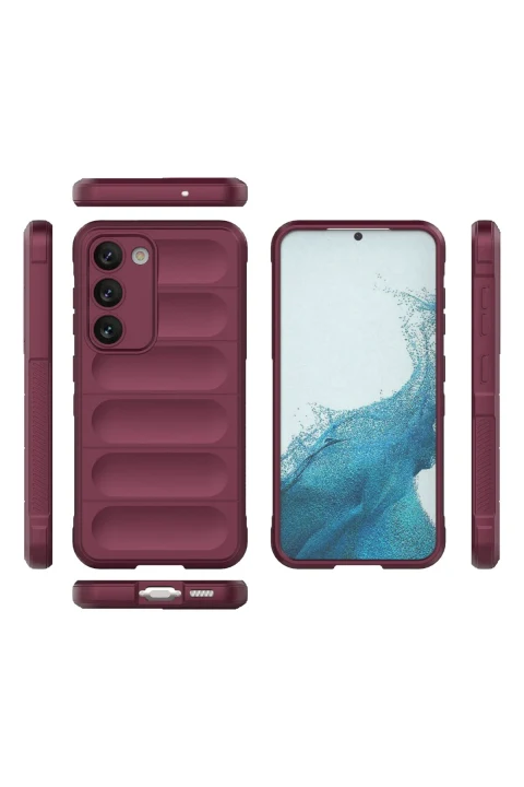 uryport Samsung Galaxy S23 Plus Kılıf Optimum Silikon - Bordo