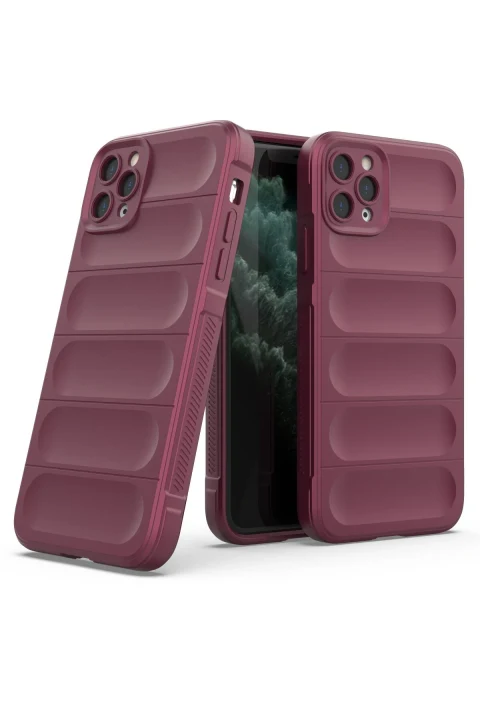 uryport Apple iPhone 11 Pro Max Kılıf Optimum Silikon - Bordo