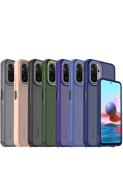 uryport Xiaomi Redmi Note 10 Kılıf Elegant Kapak - Pudra
