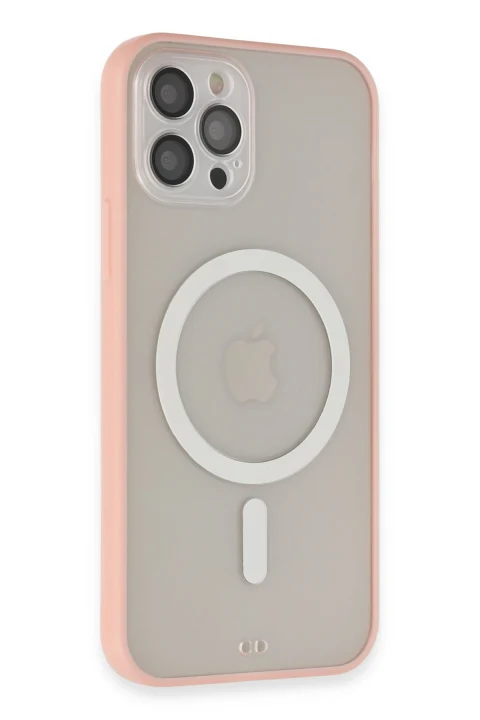 uryport Apple iPhone 12 Pro Max Kılıf Grand Magneticsafe Kapak - Pembe