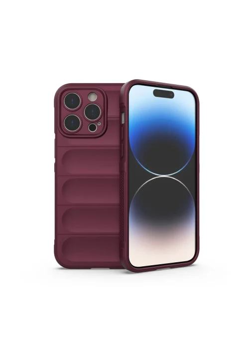 uryport Apple iPhone 14 Pro Max Kılıf Optimum Silikon - Bordo