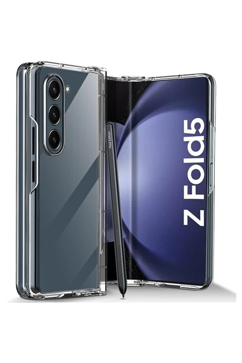 uryport Samsung Galaxy Z Fold 5 Kılıf Fold TPU Silikon - Şeffaf