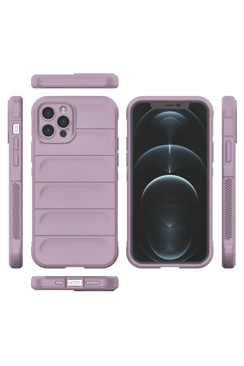uryport Apple iPhone 12 Pro Max Kılıf Optimum Silikon - Mor