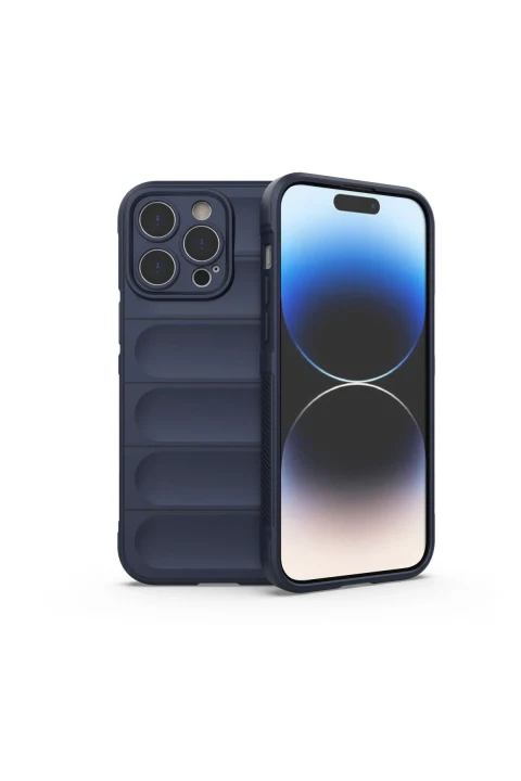 uryport Apple iPhone 14 Pro Max Kılıf Optimum Silikon - Lacivert