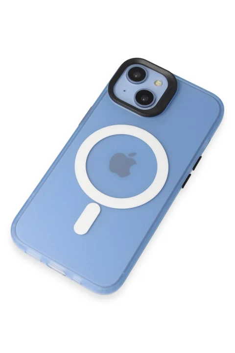 Joko Apple iPhone 15 Kılıf Mateks Magsafe Kapak - Sierra Blue
