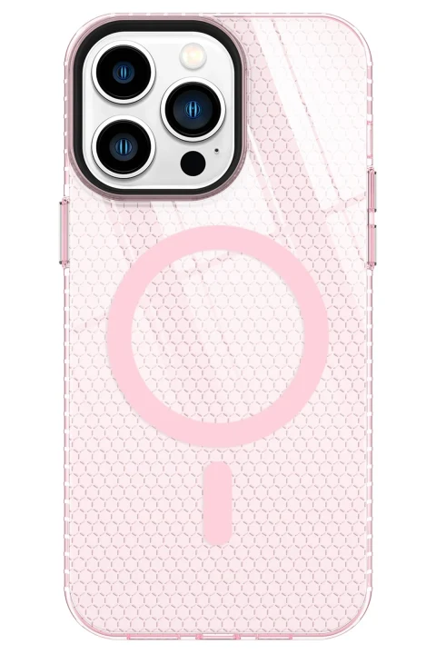 uryport Apple iPhone 14 Pro Kılıf Beta Magneticsafe Silikon - Pembe