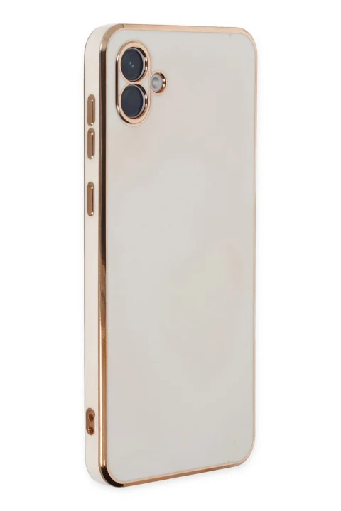 uryport Samsung Galaxy A04 Kılıf Volet Silikon - Beyaz