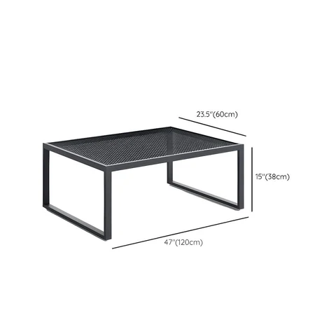 KC-0111 Modern 4 Parçalı Bahçe Koltuk Takımı, Masif Ahşap Kollu, Gri