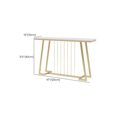DRS-072 Dikdörtgen Konsol Masa MDF Metal Ayaklı