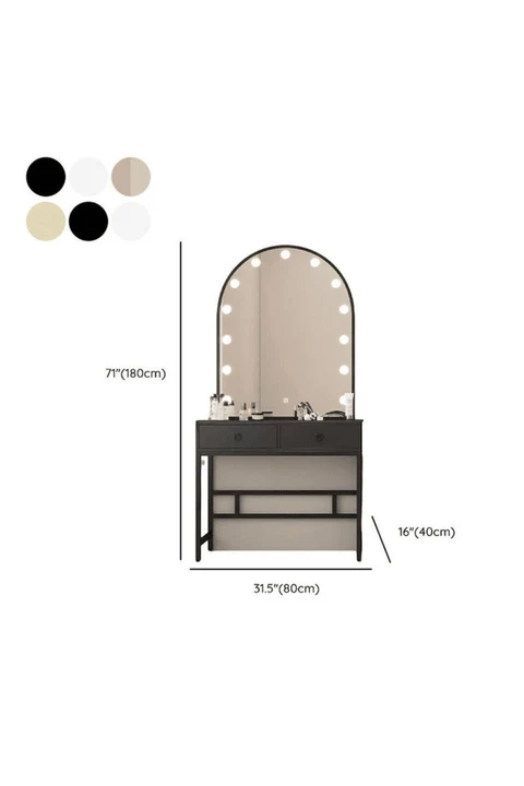 KC-0100 Modern Ahşap Tablalı Aydınlatmalı Makyaj Masası İstasyon