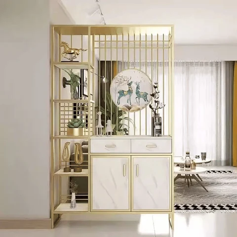 SPR8640 Modern Metal Raflı Oda Bölücü Seperatör Kitaplık Standı