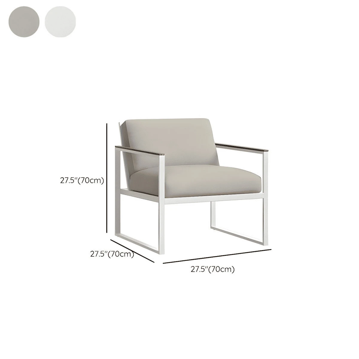KC-0111 Modern 4 Parçalı Bahçe Koltuk Takımı, Masif Ahşap Kollu, Gri