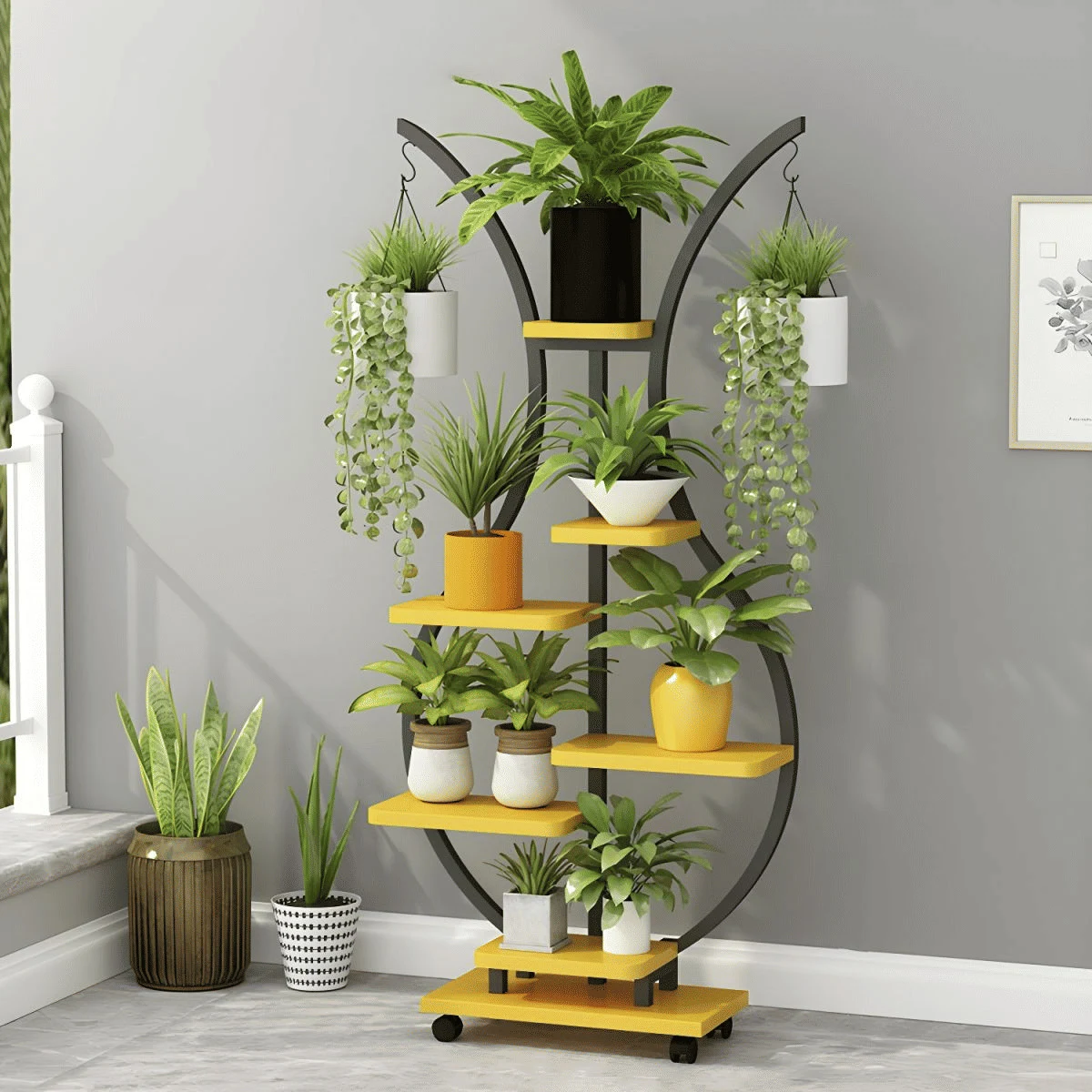 BTK58168 Modern Ahşap Çok Katlı Çiçeklik