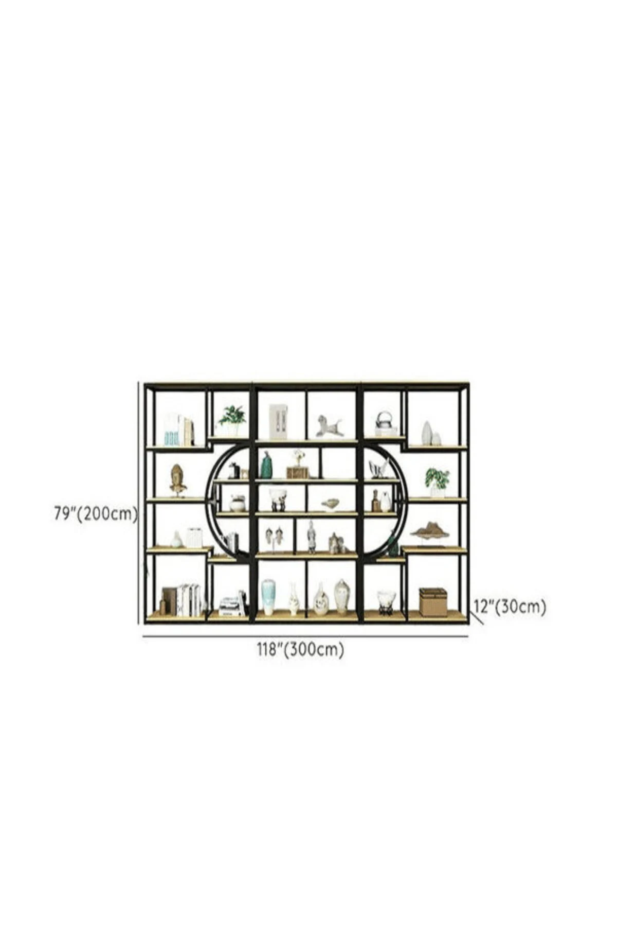 KC-0134 Çok Katlı Dikdörtgen MDF Kitaplık Zemin Tipi Bitki Standı