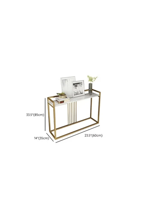 DRS-03 Dikdörtgen Konsol Masa MDF Metal Ayaklı
