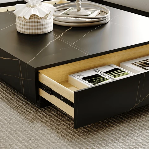 SHP9090 Modern 2 Çekmeceli MDF Kare Sehpa