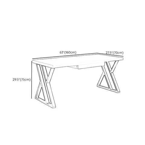 KC-0245 Beyaz MDF Çalışma Masası, Dikdörtgen Ofis Toplantı Masası