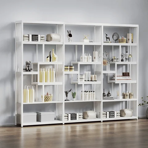 KTP4908 Modern Dikdörtgen Oje Standı Dolabı Metal Raflı