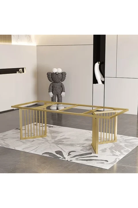 YMK6588 Modern Metal Ayaklı Yemek Masası