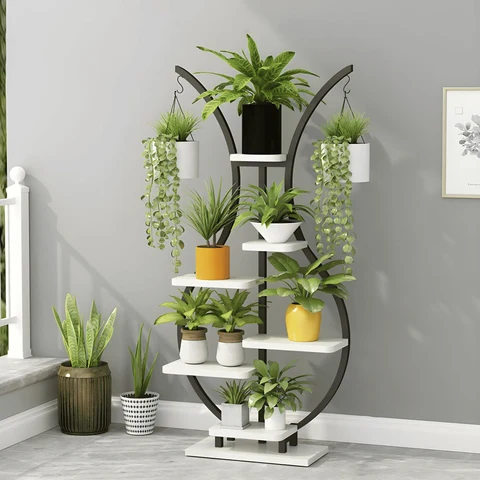 BTK58168 Modern Ahşap Çok Katlı Çiçeklik