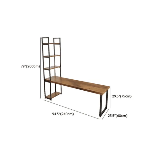 ÇLM65098 Modern Kahverengi Ahşap Çalışma Masası