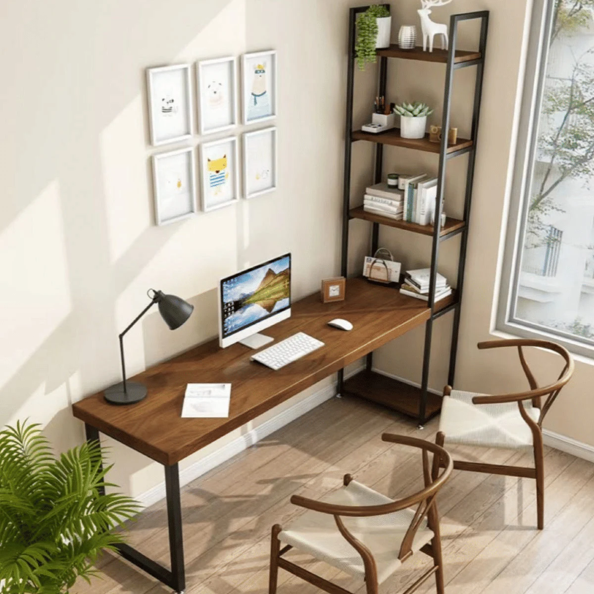 ÇLM65098 Modern Kahverengi Ahşap Çalışma Masası