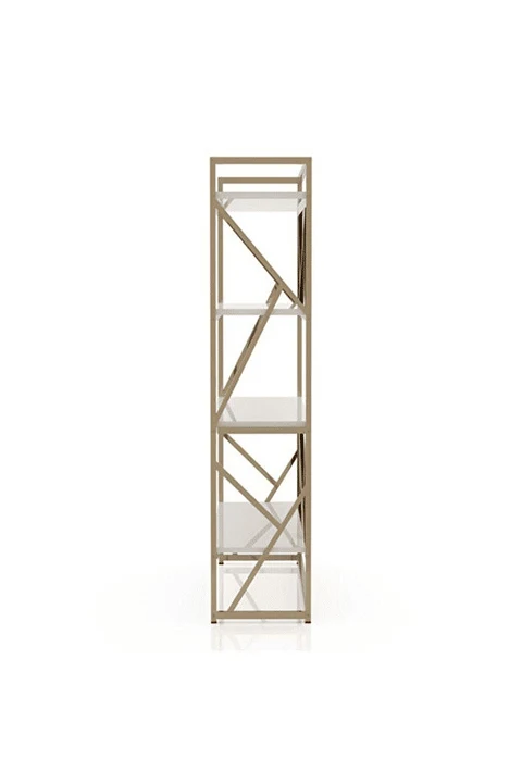 KPT5345 Sarı Metal Kitaplık 120x35x180 cm
