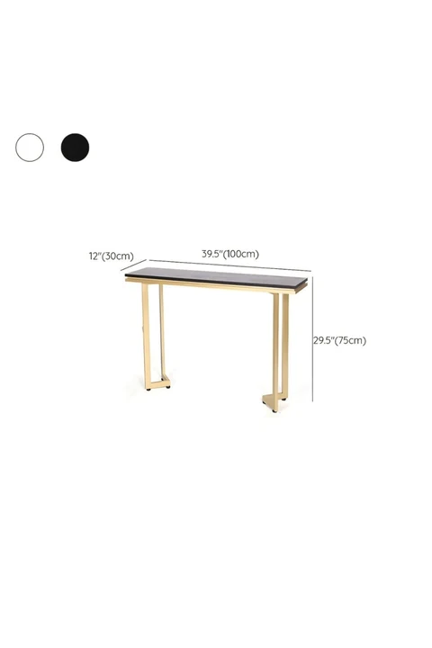 KC-0189 Altın Demir Kızaklı Konsol Masası, Çizilmeye Dayanıklı MDF
