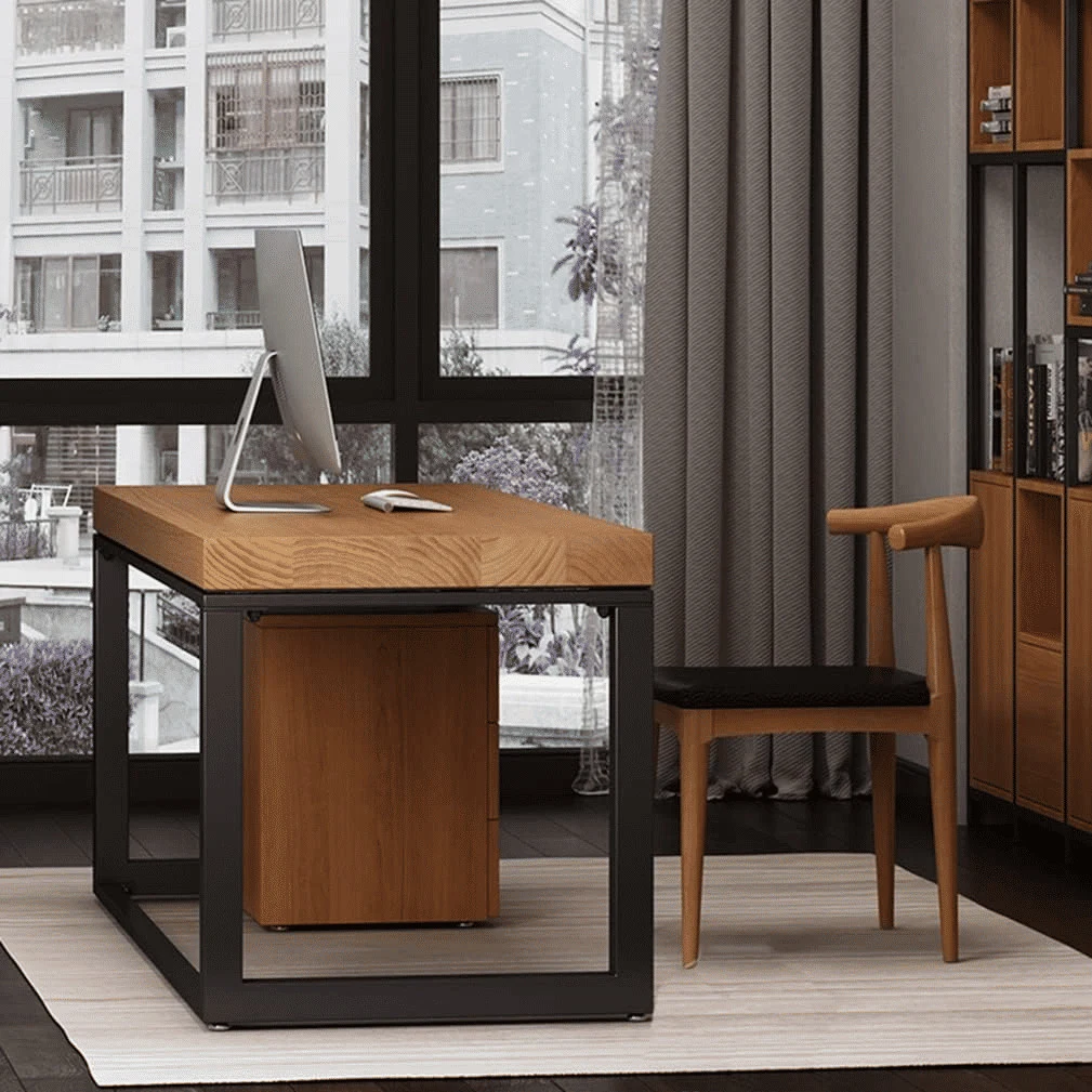 ÇLŞ7939 Modern MDF Ofis Masası Metal Çalışma masası