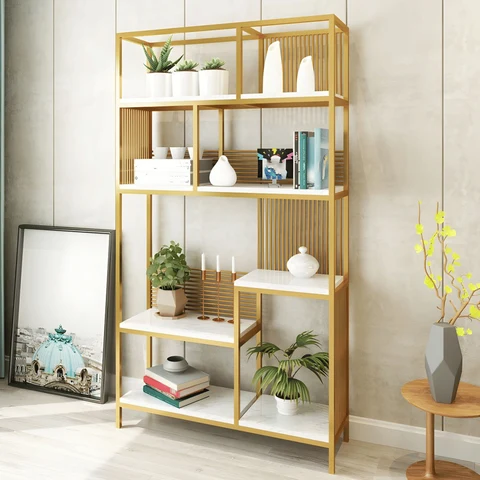 KC-0226 Antik Kitaplık Metal Kitap Rafı MDF