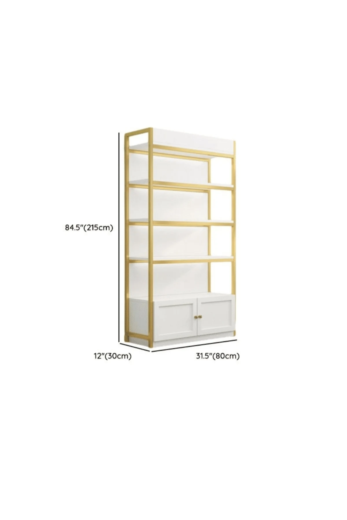 KC-0162 Metal - MDF Standı, 1 Dolaplı ve 3 Raflı, Modern Tasarım