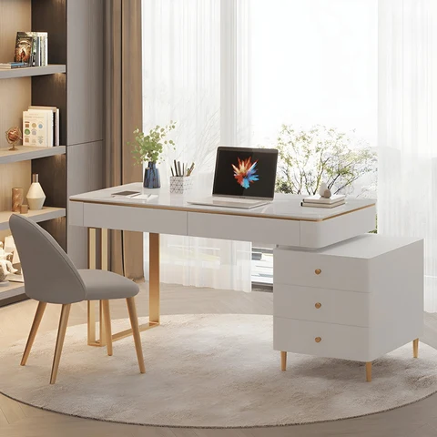 ÇLM23056 Modern MDF 5 Çekmeceli Çalışma Masası