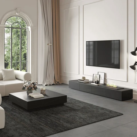 SHP9090 Modern 2 Çekmeceli MDF Kare Sehpa