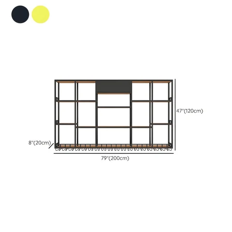 ŞRP0476Modern Duvara Monte Şarap Rafı Metal Kadeh Tutuculu