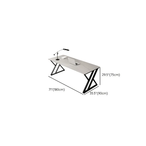 ÇLM4908 Modern Dikdörtgen Oyun Masası MDF Üstlü Metal Kızak Ayaklı