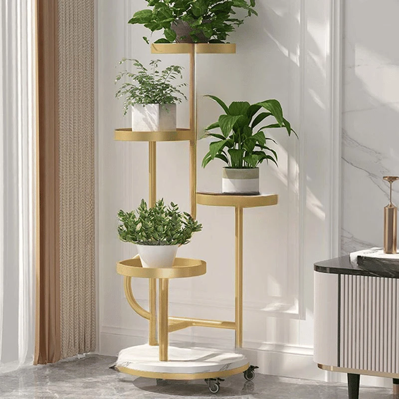 BTK39892 Modern Tekerlekli Metal Bitki Standı
