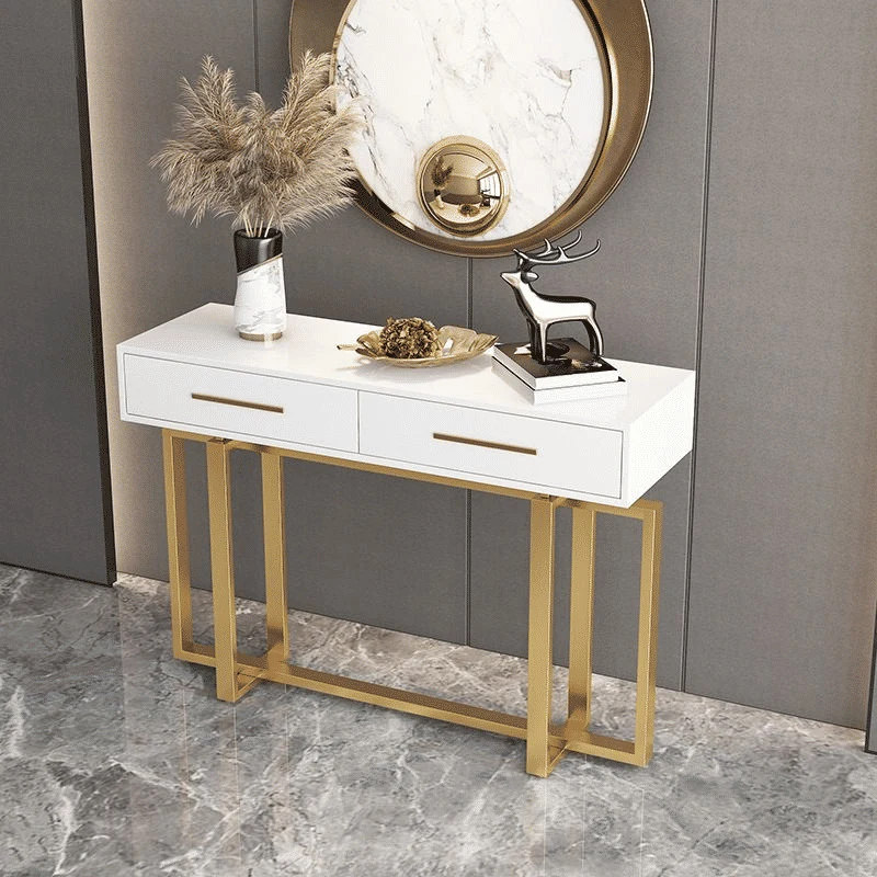 DRS-06 Dikdörtgen Konsol Masa MDF Metal Ayaklı