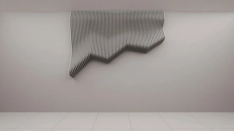 PRM2368 Modern Parametrik Dalgalı Ahşap Duvar Paneli
