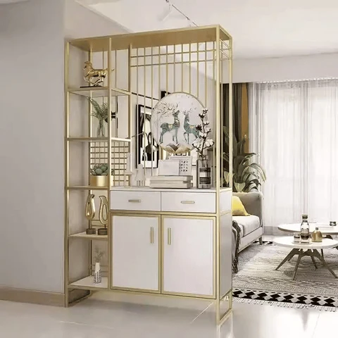 SPR8640 Modern Metal Raflı Oda Bölücü Seperatör Kitaplık Standı