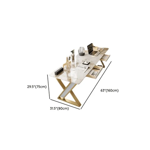 ÇLM9023 Modern Dikdörtgen Çalışma Masası MDF Üstlü Metal Ayaklı