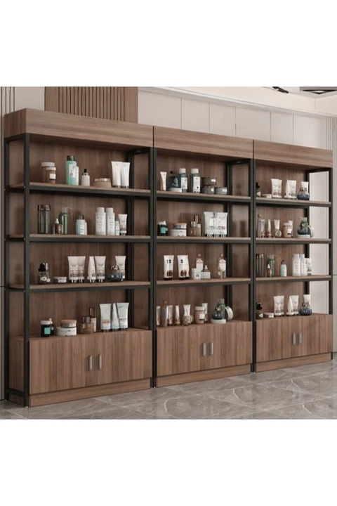 KC-0167 Kitaplık ve Vitrin Standı Metal ve MDF